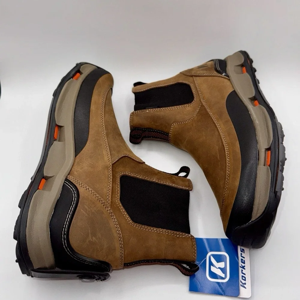 Korkers Alpine Trailtrac Boots Men's Size 11.5 Brown Waterproof Leather